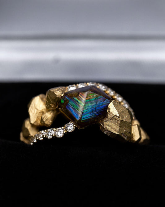 Rainbow Garnet 14k Ring