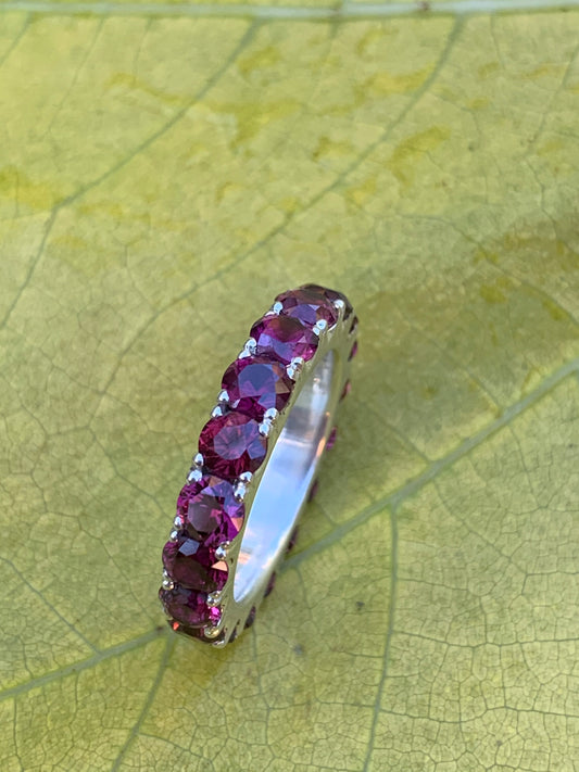 Garnet Eternity Band