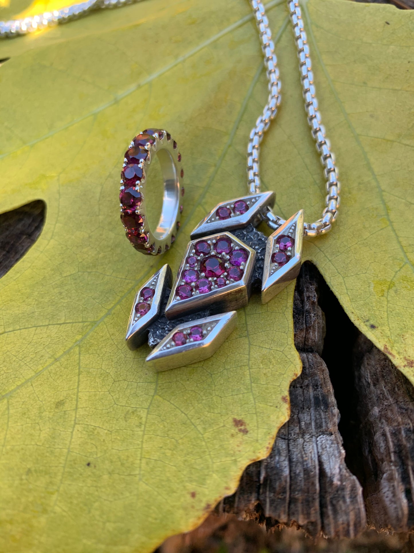 Pavé Garnet Pendant